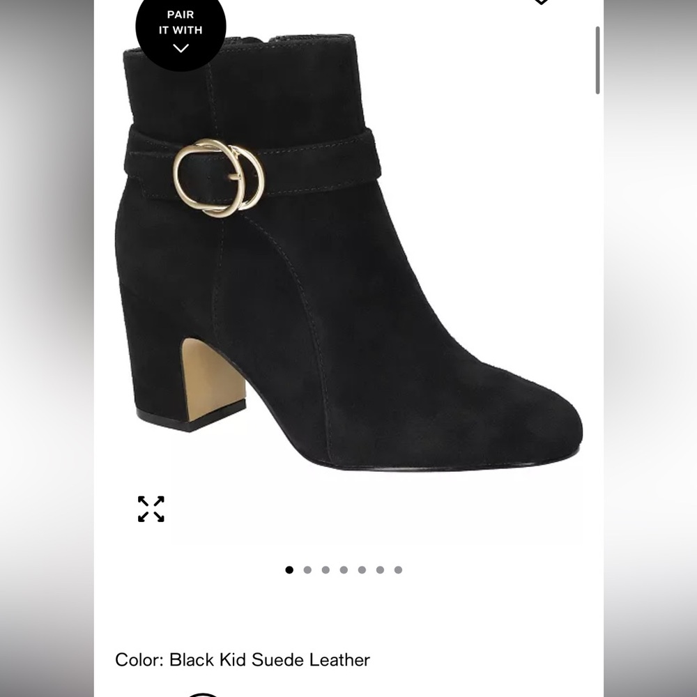 Bella Vita Black  Suede Ankle Boots size 7wide